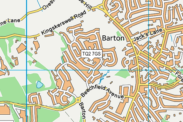 TQ2 7GS map - OS VectorMap District (Ordnance Survey) TQ2 7GS map - OS VectorMap District (Ordnance Survey)