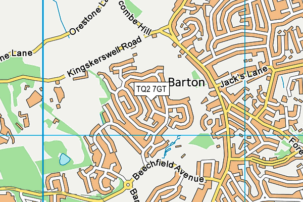 TQ2 7GT map - OS VectorMap District (Ordnance Survey) TQ2 7GT map - OS VectorMap District (Ordnance Survey)