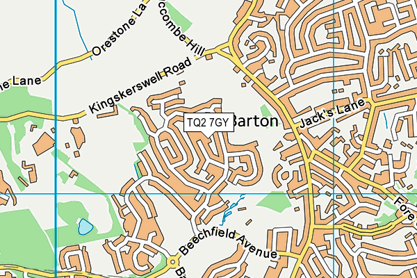 TQ2 7GY map - OS VectorMap District (Ordnance Survey) TQ2 7GY map - OS VectorMap District (Ordnance Survey)