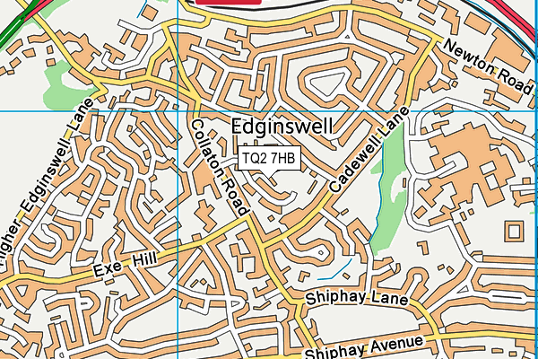 TQ2 7HB map - OS VectorMap District (Ordnance Survey) TQ2 7HB map - OS VectorMap District (Ordnance Survey)