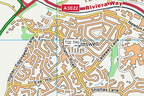 TQ2 7HG map - OS VectorMap District (Ordnance Survey)
