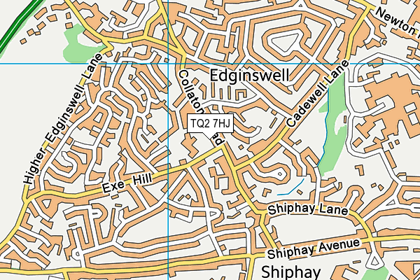 TQ2 7HJ map - OS VectorMap District (Ordnance Survey) TQ2 7HJ map - OS VectorMap District (Ordnance Survey)