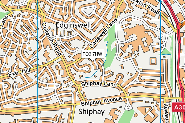 TQ2 7HW map - OS VectorMap District (Ordnance Survey) TQ2 7HW map - OS VectorMap District (Ordnance Survey)