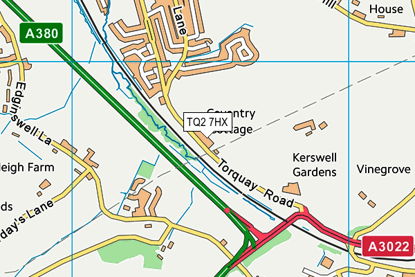 TQ2 7HX map - OS VectorMap District (Ordnance Survey) TQ2 7HX map - OS VectorMap District (Ordnance Survey)
