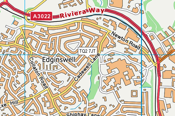 TQ2 7JT map - OS VectorMap District (Ordnance Survey) TQ2 7JT map - OS VectorMap District (Ordnance Survey)