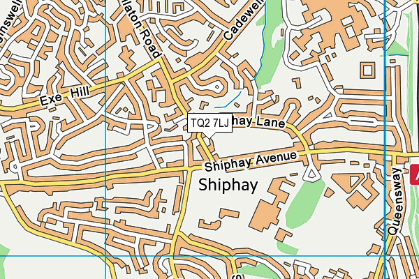 TQ2 7LJ map - OS VectorMap District (Ordnance Survey) TQ2 7LJ map - OS VectorMap District (Ordnance Survey)