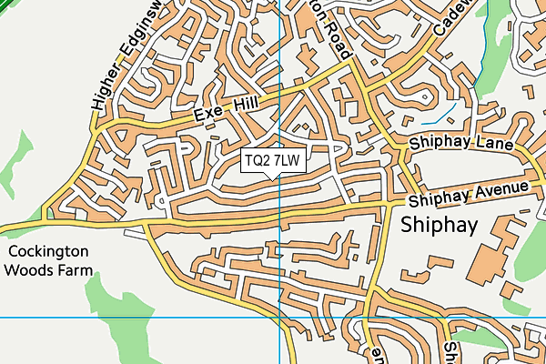 TQ2 7LW map - OS VectorMap District (Ordnance Survey) TQ2 7LW map - OS VectorMap District (Ordnance Survey)
