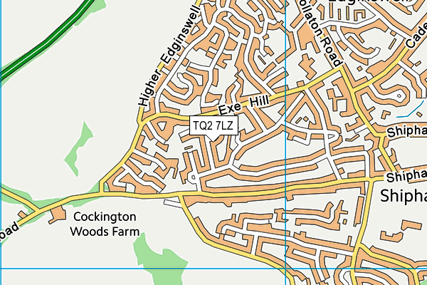 TQ2 7LZ map - OS VectorMap District (Ordnance Survey) TQ2 7LZ map - OS VectorMap District (Ordnance Survey)