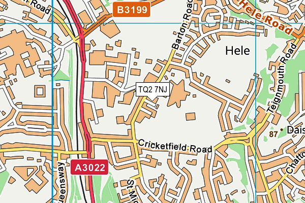 TQ2 7NJ map - OS VectorMap District (Ordnance Survey) TQ2 7NJ map - OS VectorMap District (Ordnance Survey)