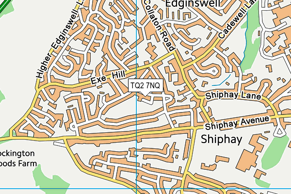TQ2 7NQ map - OS VectorMap District (Ordnance Survey) TQ2 7NQ map - OS VectorMap District (Ordnance Survey)