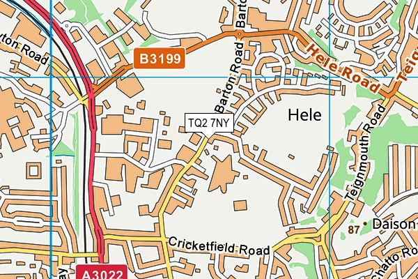 TQ2 7NY map - OS VectorMap District (Ordnance Survey) TQ2 7NY map - OS VectorMap District (Ordnance Survey)