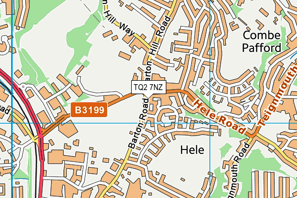 TQ2 7NZ map - OS VectorMap District (Ordnance Survey) TQ2 7NZ map - OS VectorMap District (Ordnance Survey)