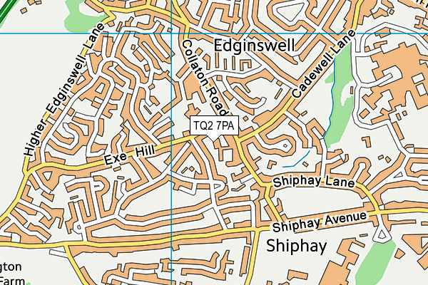 TQ2 7PA map - OS VectorMap District (Ordnance Survey) TQ2 7PA map - OS VectorMap District (Ordnance Survey)