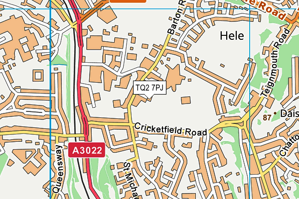 TQ2 7PJ map - OS VectorMap District (Ordnance Survey) TQ2 7PJ map - OS VectorMap District (Ordnance Survey)