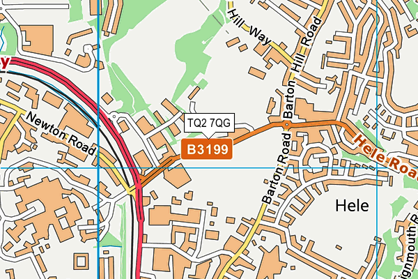 TQ2 7QG map - OS VectorMap District (Ordnance Survey)