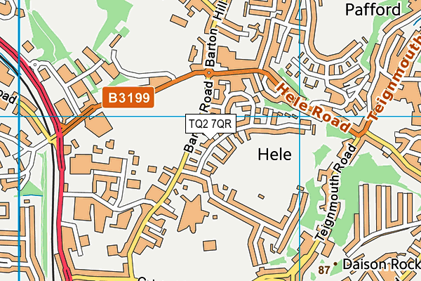 TQ2 7QR map - OS VectorMap District (Ordnance Survey) TQ2 7QR map - OS VectorMap District (Ordnance Survey)