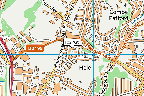 TQ2 7QX map - OS VectorMap District (Ordnance Survey)