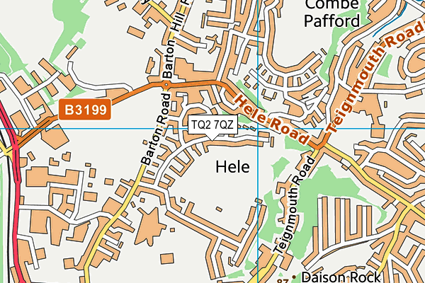 TQ2 7QZ map - OS VectorMap District (Ordnance Survey)