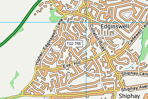 TQ2 7RE map - OS VectorMap District (Ordnance Survey) TQ2 7RE map - OS VectorMap District (Ordnance Survey)