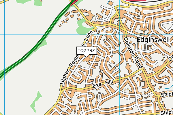 TQ2 7RZ map - OS VectorMap District (Ordnance Survey) TQ2 7RZ map - OS VectorMap District (Ordnance Survey)