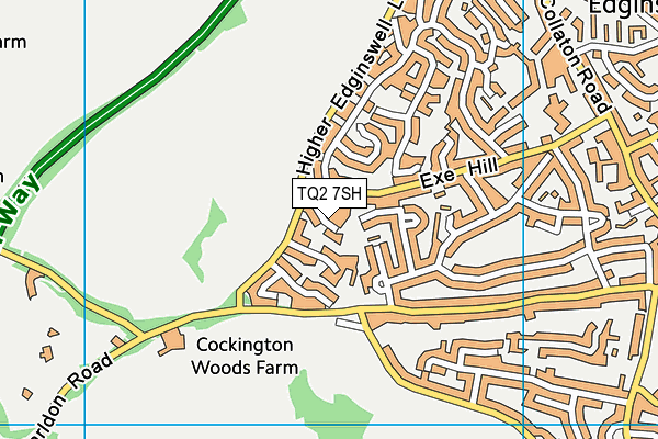 TQ2 7SH map - OS VectorMap District (Ordnance Survey) TQ2 7SH map - OS VectorMap District (Ordnance Survey)