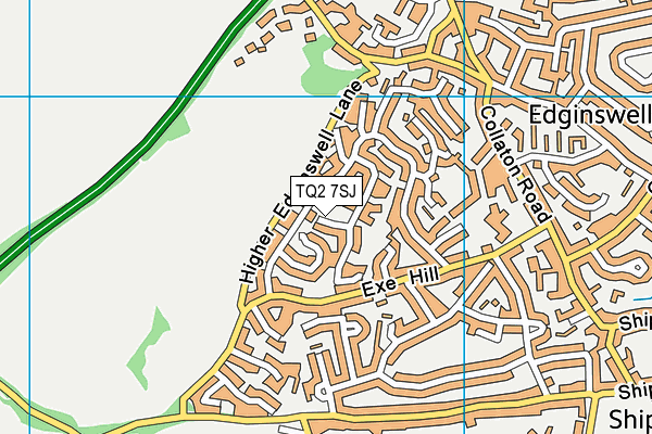 TQ2 7SJ map - OS VectorMap District (Ordnance Survey) TQ2 7SJ map - OS VectorMap District (Ordnance Survey)