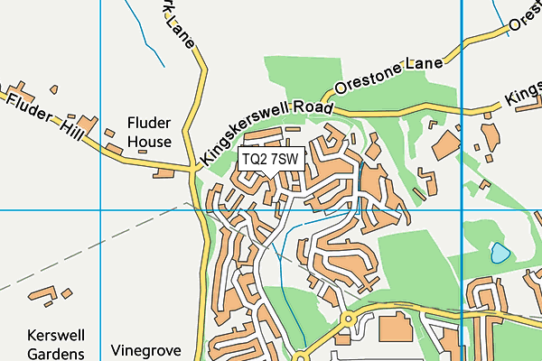 TQ2 7SW map - OS VectorMap District (Ordnance Survey) TQ2 7SW map - OS VectorMap District (Ordnance Survey)