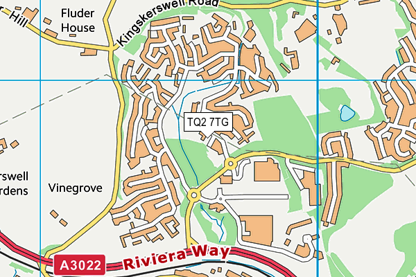 TQ2 7TG map - OS VectorMap District (Ordnance Survey) TQ2 7TG map - OS VectorMap District (Ordnance Survey)