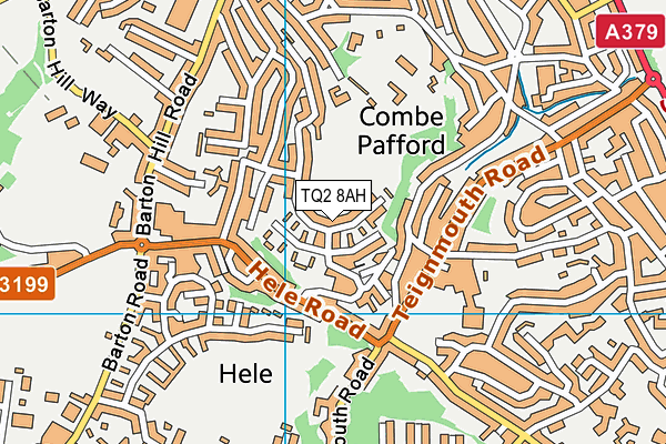 TQ2 8AH map - OS VectorMap District (Ordnance Survey) TQ2 8AH map - OS VectorMap District (Ordnance Survey)