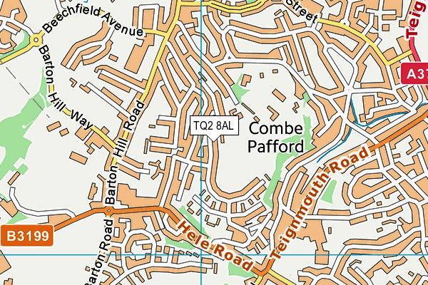 TQ2 8AL map - OS VectorMap District (Ordnance Survey)