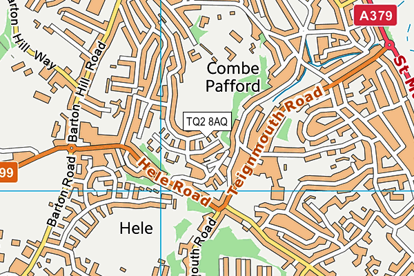 TQ2 8AQ map - OS VectorMap District (Ordnance Survey) TQ2 8AQ map - OS VectorMap District (Ordnance Survey)
