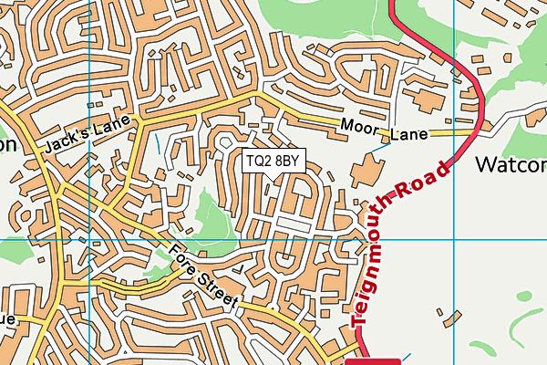 TQ2 8BY map - OS VectorMap District (Ordnance Survey) TQ2 8BY map - OS VectorMap District (Ordnance Survey)
