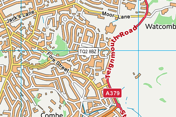 TQ2 8BZ map - OS VectorMap District (Ordnance Survey) TQ2 8BZ map - OS VectorMap District (Ordnance Survey)