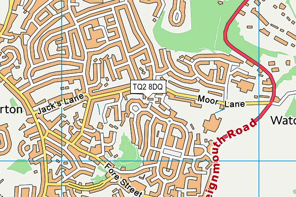 TQ2 8DQ map - OS VectorMap District (Ordnance Survey) TQ2 8DQ map - OS VectorMap District (Ordnance Survey)