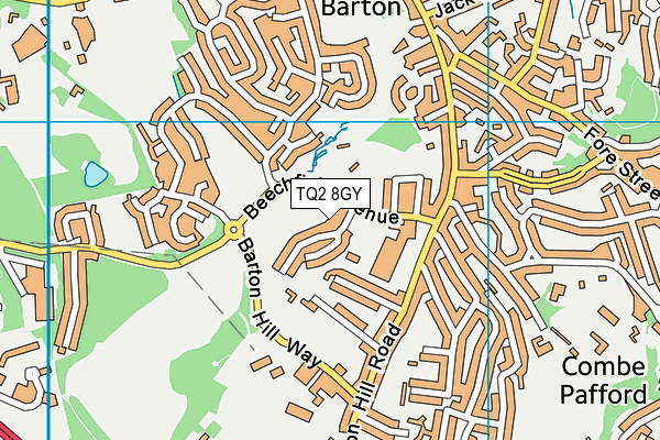 TQ2 8GY map - OS VectorMap District (Ordnance Survey)