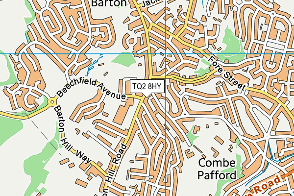 TQ2 8HY map - OS VectorMap District (Ordnance Survey)