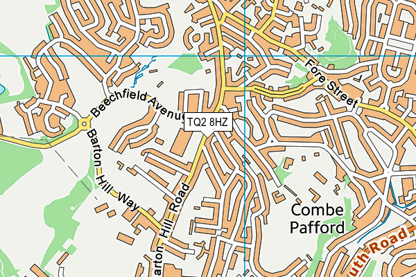 TQ2 8HZ map - OS VectorMap District (Ordnance Survey) TQ2 8HZ map - OS VectorMap District (Ordnance Survey)