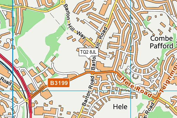 TQ2 8JL map - OS VectorMap District (Ordnance Survey) TQ2 8JL map - OS VectorMap District (Ordnance Survey)