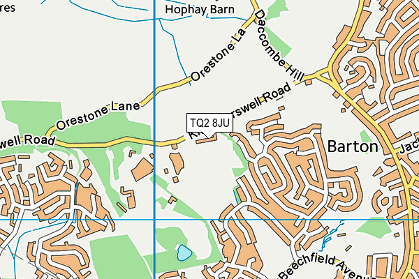 TQ2 8JU map - OS VectorMap District (Ordnance Survey) TQ2 8JU map - OS VectorMap District (Ordnance Survey)