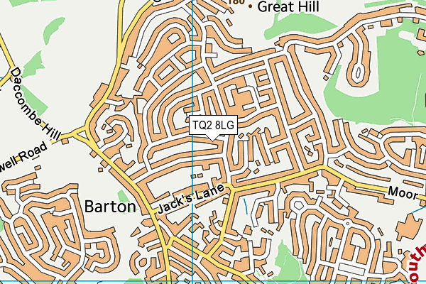TQ2 8LG map - OS VectorMap District (Ordnance Survey) TQ2 8LG map - OS VectorMap District (Ordnance Survey)