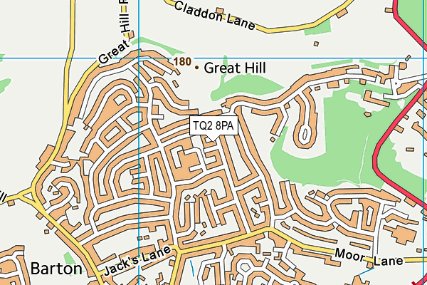 TQ2 8PA map - OS VectorMap District (Ordnance Survey) TQ2 8PA map - OS VectorMap District (Ordnance Survey)