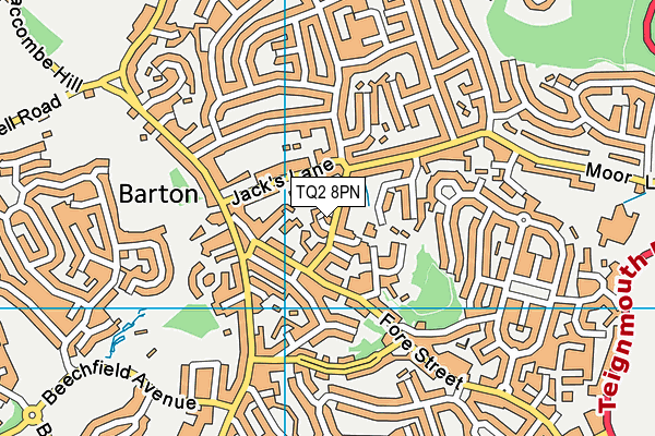 TQ2 8PN map - OS VectorMap District (Ordnance Survey) TQ2 8PN map - OS VectorMap District (Ordnance Survey)