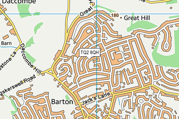 TQ2 8QH map - OS VectorMap District (Ordnance Survey) TQ2 8QH map - OS VectorMap District (Ordnance Survey)