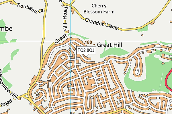 TQ2 8QJ map - OS VectorMap District (Ordnance Survey) TQ2 8QJ map - OS VectorMap District (Ordnance Survey)