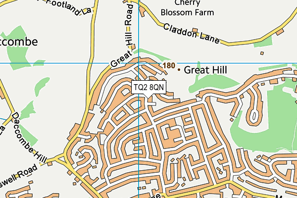 TQ2 8QN map - OS VectorMap District (Ordnance Survey) TQ2 8QN map - OS VectorMap District (Ordnance Survey)