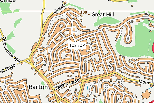 TQ2 8QP map - OS VectorMap District (Ordnance Survey) TQ2 8QP map - OS VectorMap District (Ordnance Survey)