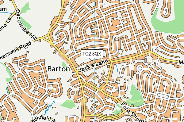 TQ2 8QX map - OS VectorMap District (Ordnance Survey) TQ2 8QX map - OS VectorMap District (Ordnance Survey)