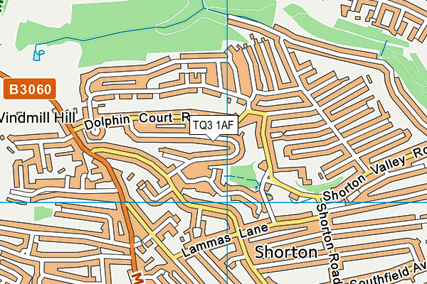 TQ3 1AF map - OS VectorMap District (Ordnance Survey) TQ3 1AF map - OS VectorMap District (Ordnance Survey)