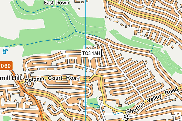 TQ3 1AH map - OS VectorMap District (Ordnance Survey)