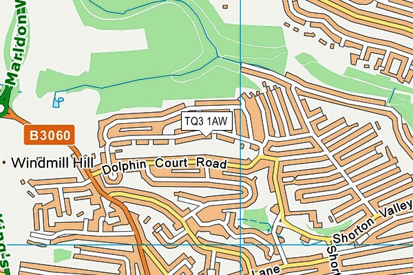 TQ3 1AW map - OS VectorMap District (Ordnance Survey) TQ3 1AW map - OS VectorMap District (Ordnance Survey)